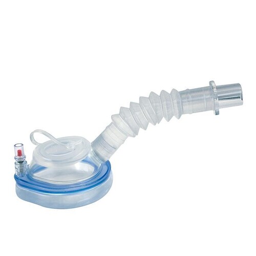 Endoskopiemaske Gr. 0 Neugeborene, mit Silikonmembrane 2 mm Produktbild Front View L
