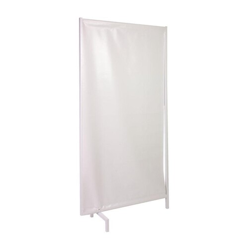 Bettschirm 1-flügelig, Bezug PVC weiß Produktbild Front View L