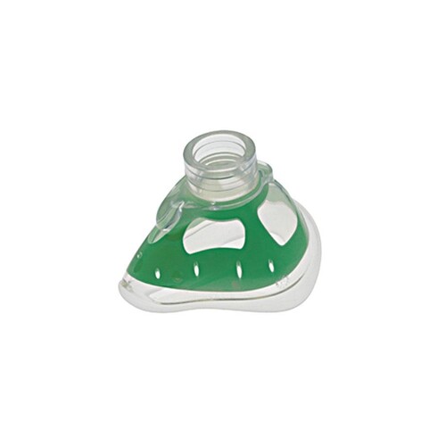 Bi-Maske Gr. 2 für Kinder,  22 mm I.D., grün, mit Silikonlippe Produktbild Front View L