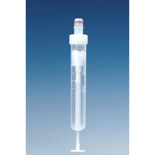 S-Monovetten 7,5 ml, 92 x 15 mm, Serum, steril (50 Stck.) (PACK=50 STÜCK) Produktbild Front View L