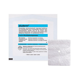aluderm Loch-/Schlitzkompresse steril CH 8 - 30, 6 x 7 cm Produktbild