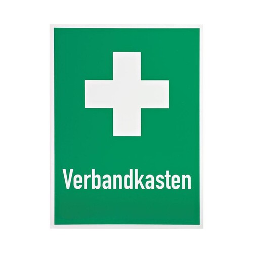 Rettungszeichen Erste-Hilfe-Kreuz und Beschriftung Verbandkasten, 400 x 300 mm Produktbild Front View L