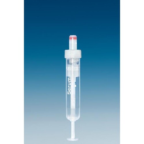 S-Monovetten 5,5 ml, 75 x 15 mm, Serum, steril (50 Stck.) (PACK=50 STÜCK) Produktbild Front View L