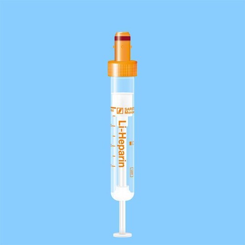 S-Monovetten 4 ml, 75 x 13 mm, Lithium-Heparin, steril (50 Stck.) (PACK=50 STÜCK) Produktbild Front View L
