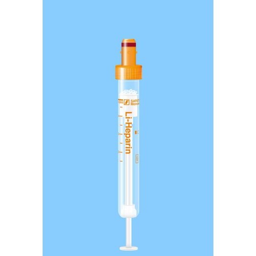 S-Monovetten 4,9 ml, 90 x 13 mm, Lithium-Heparin, steril (50 Stck.) (PACK=50 STÜCK) Produktbild Front View L