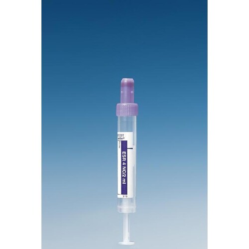 S-Monovetten 2 ml, 82 x 11 mm, BSG/4 NC, steril (50 Stck.) (PACK=50 STÜCK) Produktbild Front View L
