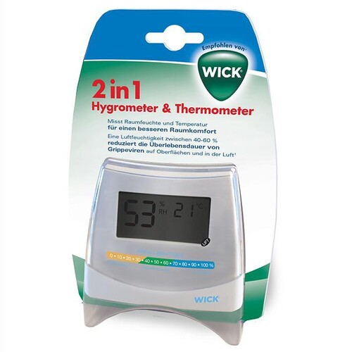 WICK 2-in-1 Hygrometer & Thermometer Produktbild Front View L