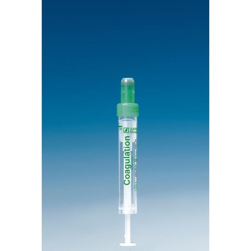 S-Monovetten 3 ml, 66 x 11 mm, Citrat 3,2%, steril (50 Stck.) (PACK=50 STÜCK) Produktbild Front View L