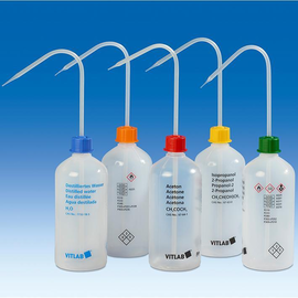 VITsafe Sicherheitsspritzflasche, PE-LD, GL 25, Aufdruck: Dest. Wasser, 500 ml Produktbild
