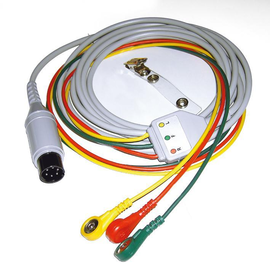 3-adriges EKG Kabel 3 m mit Ableitung, Druckknopf ICE Produktbild