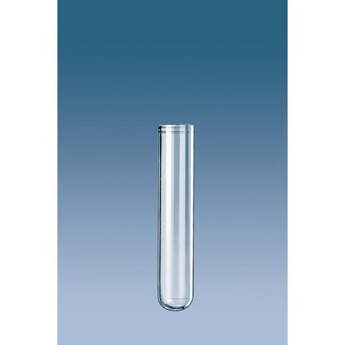 PS-Röhrchen 3,5 ml, 55 x 12 mm, steril m.montiertem Eindrückstopfen (100 Stck.) (BTL=100 STÜCK) Produktbild Front View L