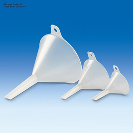 Trichter, PP, Ø 100 mm, Länge 155 mm, 222 ml, Auslauf-Ø 8 mm, transparent Produktbild