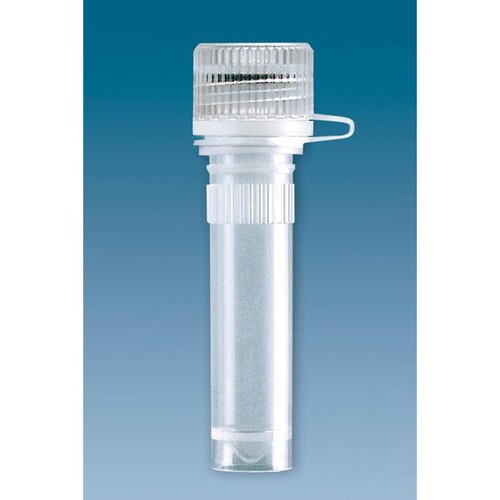 Mikro-PP-Röhrchen 2 ml, flach, mit anhängendem Schraubverschluss (100Stck.) (BTL=100 STÜCK) Produktbild Front View L