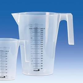 Messbecher stapelbar, PP, 2000 ml, schwarze Skala, beidseitig bedruckt Produktbild