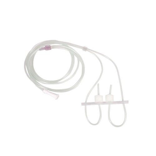 Sauerstoff-Brille mit Anschlussschlauch und Abdichtkompressen Produktbild Front View L