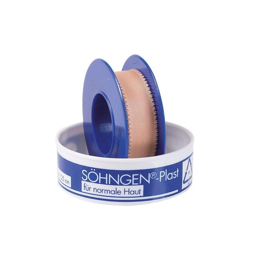 SÖHNGEN-Plast Heftpflaster ca. 5 m x 1,25 cm mit Schutzring Produktbild Front View L