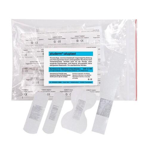 aluderm-aluplast Fingerverband-Sortiment groß (40 Stck.) (BTL=40 STÜCK) Produktbild Front View L
