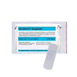 aluderm-aluplast Strips stabil ca. 2,5 x 7,2 cm (50 Stck.) (BTL=50 STÜCK) Produktbild