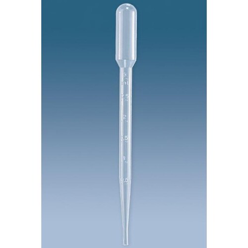 Transferpipetten 3,5 ml LD-PE mit Graduierung 3 : 0,50 ml (500 Stck.) (PACK=500 STÜCK) Produktbild Front View L