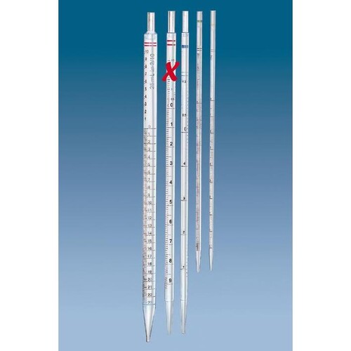 Serologische Pipetten 10 ml wattiert, steril (25 Stck.) (BTL=25 STÜCK) Produktbild Front View L