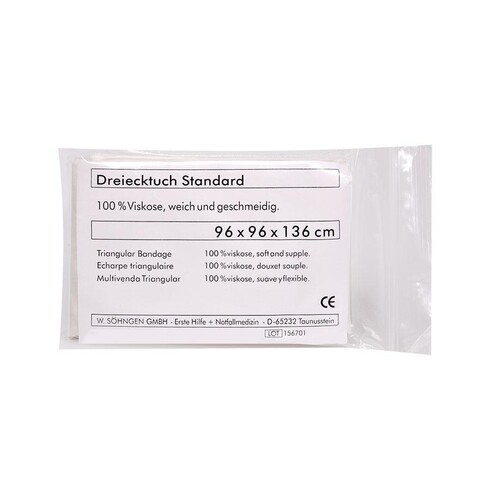 Dreiecktuch Standard rohweiß nach DIN 13168, ca. 96 x 96 x 136 cm Produktbild Front View L