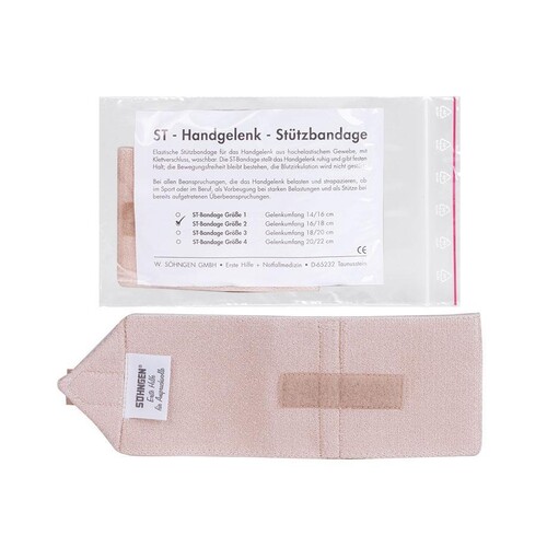 ST-Handgelenk-Stützbandage Gr. 2, Handgelenkumfang 16/18 cm Produktbild Front View L