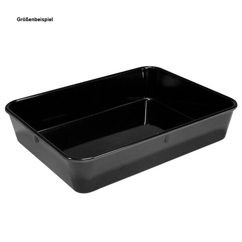 Instrumentenschale 420 x 280 x 100 mm, hoher Rand, schwarz Produktbild Front View L