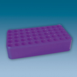 S-Monovette-Rack D 17, violett, 50 Bohrungen Ø 17 mm, ohne Griffe Produktbild