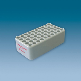 S-Monovette-Rack D 12, grau 50 Bohrungen Ø 12 mm, ohne Griffe Produktbild