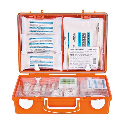 Erste-Hilfe Koffer SN-CD orange mit Füllung Ö-Norm Z 1020-1 Produktbild Additional View 1 L