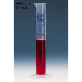 Messzylinder, hohe Form, PP, 1000 ml : 10 ml, blaue Graduierung Produktbild