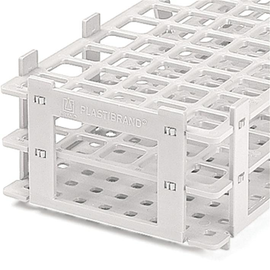 Reagenzglasgestell, PP, weiß, für 21 Röhrchen bis Ø 30 mm Produktbild