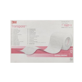 3M Transpore Fixierpflaster transparent, 2,5 cm x 9,1 m (12 Stck.) (PACK=12 STÜCK) Produktbild