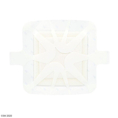 3M Tegaderm Foam Adhesive Schaumverband quadratisch, 14,3 x 14,3 cm (10 Stck.) (PACK=10 STÜCK) Produktbild Front View L