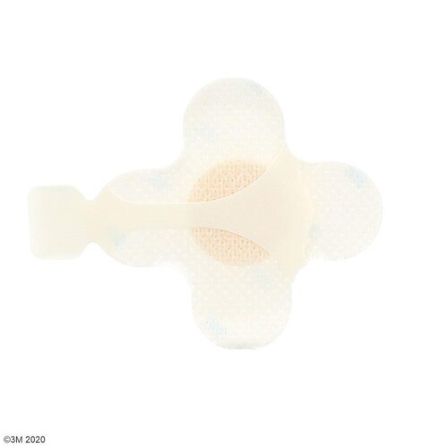 3M Tegaderm Foam Adhesive Schaumverband Kleeblattform, 6,9 x 6,9 cm (10 Stck.) (PACK=10 STÜCK) Produktbild Front View L