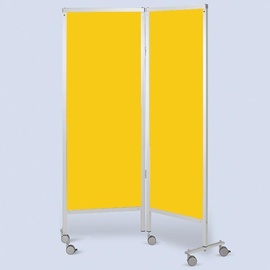 Wandschirm 2-flügelig, fahrbar, Farbe: gelb/gelb Produktbild