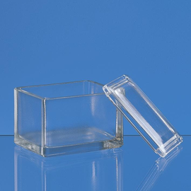 Färbetrog, Natron-Kalk-Glas, mit Deckel 105 x 85 x 70 mm Produktbild