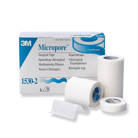 3M Micropore Vliespflaster weiß, 5 cm x 9,1m (6 Stck.) (PACK=6 STÜCK) Produktbild