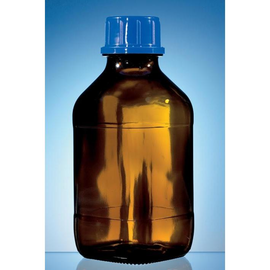 Gewindeflasche, Braunglas, 500 ml, mit Schraubkappe, PP, GL 32 mit Ethylen-Acrylat-Beschichtung Produktbild