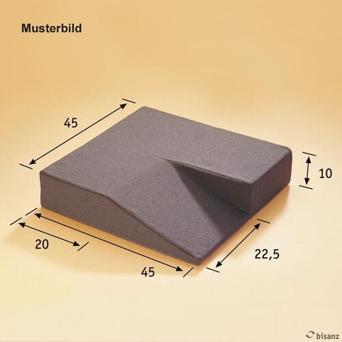Arthrodese-Kissen 45 x 45 x 10 cm, anthrazit, Abschrägung rechts *Sonderanfertigung, keine Rückgabe!* Produktbild Front View L