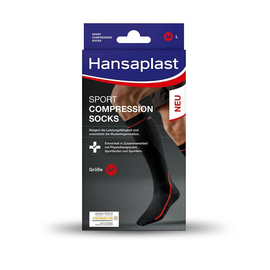Hansaplast Sport Compression Socks Kompressionssocken Gr. M (2 Stck.) (PACK=2 STÜCK) Produktbild