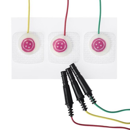 3M Red Dot EKG-Säuglingselektroden vorverkabelt, 2,2 x 2,2 cm (3 Stck.) (BTL=3 STÜCK) Produktbild Front View L