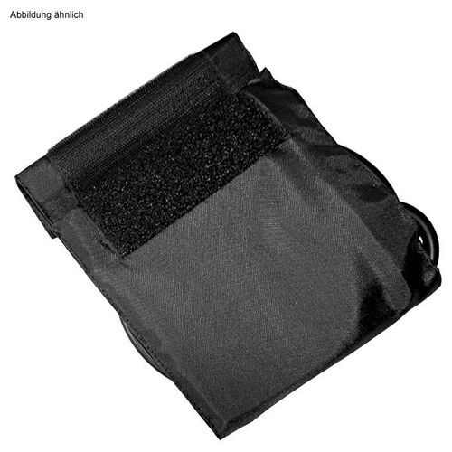 Klettenmanschette für Erwachsene (Oberschenkel) schwarz, Einschlauch Produktbild Front View L