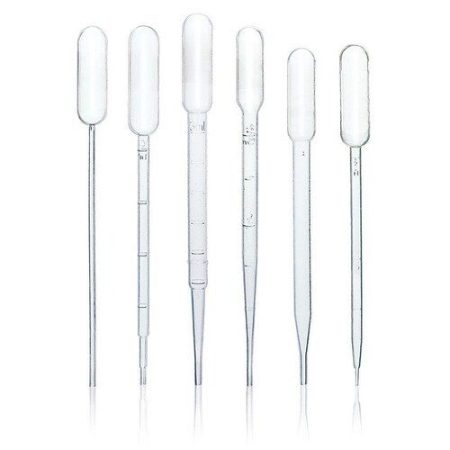 Einmal-Pasteurpipette PE-LD graduiert 1/0,25 ml, Saugvolumen max. 5,5 ml Produktbild Front View L
