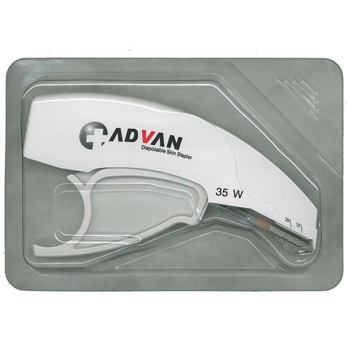 Advan Einmal-Hautklammergeräte Wide steril mit 35 Klammern (5 Stck.) (PACK=5 STÜCK) Produktbild Front View L