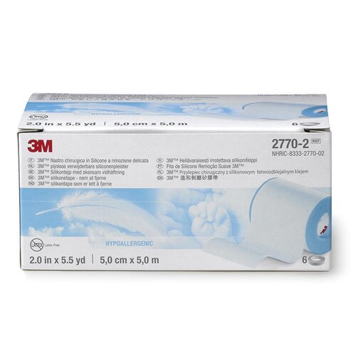 3M Micropore S Silikonpflaster 5 cm x 5 m (6 Stck.) (PACK=6 STÜCK) Produktbild Front View L