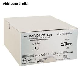 MARIDERM DS 24 4/0=1,5, blau, monofil, Nahtmaterial Fadenlänge 45 cm (24 Stck.) (PACK=24 STÜCK) Produktbild