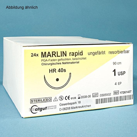 MARLIN rapid HR 17 4/0=1,5, (24 Stck.) Nahtmaterial Fadenlänge 70 cm, ungefärbt Produktbild