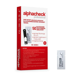 alphacheck professional Teststreifen einzeln geblistert (50 T.) Produktbild