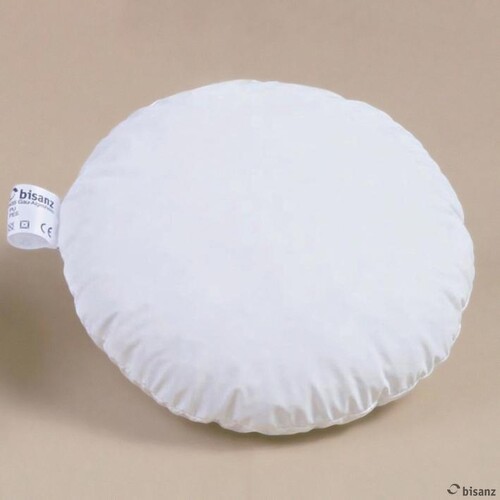 Knielagerungskissen rund, Ø 20 cm, mit Nesselbezug weiß *Sonderanfertigung, keine Rückgabe!* Produktbild Front View L